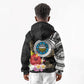Caribbean American Heritage Month Kid Hoodie Tribal Pattern Tropical Hibiscus Flower