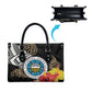 Caribbean American Heritage Month Leather Bag Tribal Pattern Tropical Hibiscus Flower