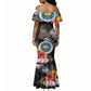 Caribbean American Heritage Month Mermaid Dress Tribal Pattern Tropical Hibiscus Flower