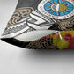 Caribbean American Heritage Month Pillow Cover Tribal Pattern Tropical Hibiscus Flower