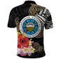 Caribbean American Heritage Month Polo Shirt Tribal Pattern Tropical Hibiscus Flower