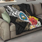 Caribbean American Heritage Month Quilt Tribal Pattern Tropical Hibiscus Flower