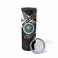 Caribbean American Heritage Month Skinny Tumbler Tribal Pattern Tropical Hibiscus Flower