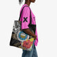 Caribbean American Heritage Month Tote Bag Tribal Pattern Tropical Hibiscus Flower