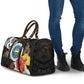 Caribbean American Heritage Month Travel Bag Tribal Pattern Tropical Hibiscus Flower