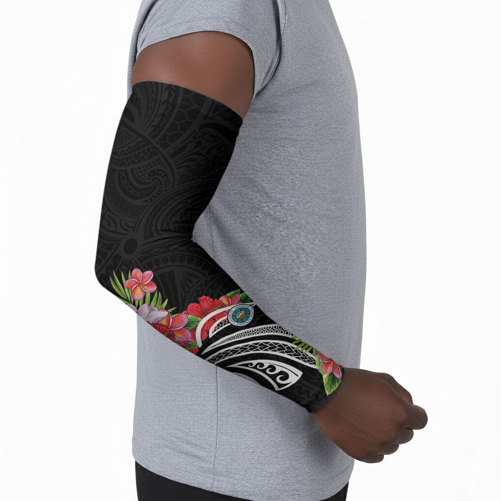 Caribbean American Heritage Month Arm Sleeves Tropical Hibiscus Flower Tribal Tattoo