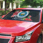 Caribbean American Heritage Month Auto Sun Shade Tropical Hibiscus Flower Tribal Tattoo