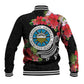 Caribbean American Heritage Month Baseball Jacket Tropical Hibiscus Flower Tribal Tattoo