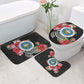 Caribbean American Heritage Month Bathroom Set Tropical Hibiscus Flower Tribal Tattoo