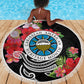 Caribbean American Heritage Month Beach Blanket Tropical Hibiscus Flower Tribal Tattoo