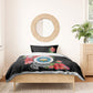 Caribbean American Heritage Month Bedding Set Tropical Hibiscus Flower Tribal Tattoo