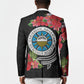 Caribbean American Heritage Month Blazer Tropical Hibiscus Flower Tribal Tattoo