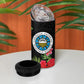 Caribbean American Heritage Month 4 in 1 Can Cooler Tumbler Tropical Hibiscus Flower Tribal Tattoo