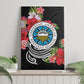Caribbean American Heritage Month Canvas Wall Art Tropical Hibiscus Flower Tribal Tattoo