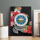 Caribbean American Heritage Month Canvas Wall Art Tropical Hibiscus Flower Tribal Tattoo