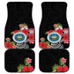 Caribbean American Heritage Month Car Mats Tropical Hibiscus Flower Tribal Tattoo