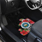 Caribbean American Heritage Month Car Mats Tropical Hibiscus Flower Tribal Tattoo