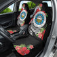 Caribbean American Heritage Month Car Seat Cover Tropical Hibiscus Flower Tribal Tattoo