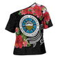 Caribbean American Heritage Month Cross Shoulder Shirt Tropical Hibiscus Flower Tribal Tattoo