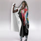 Caribbean American Heritage Month Hooded Blanket Tropical Hibiscus Flower Tribal Tattoo