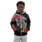 Caribbean American Heritage Month Kid Hoodie Tropical Hibiscus Flower Tribal Tattoo