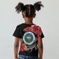 Caribbean American Heritage Month Kid T shirt Tropical Hibiscus Flower Tribal Tattoo