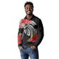 Caribbean American Heritage Month Long Sleeve Polo Shirt Tropical Hibiscus Flower Tribal Tattoo