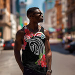 Caribbean American Heritage Month Men Tank Top Tropical Hibiscus Flower Tribal Tattoo