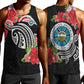 Caribbean American Heritage Month Men Tank Top Tropical Hibiscus Flower Tribal Tattoo
