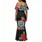 Caribbean American Heritage Month Mermaid Dress Tropical Hibiscus Flower Tribal Tattoo