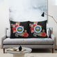 Caribbean American Heritage Month Pillow Cover Tropical Hibiscus Flower Tribal Tattoo