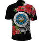 Caribbean American Heritage Month Polo Shirt Tropical Hibiscus Flower Tribal Tattoo