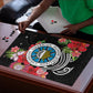 Caribbean American Heritage Month Puzzle Tropical Hibiscus Flower Tribal Tattoo
