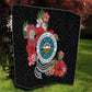 Caribbean American Heritage Month Quilt Tropical Hibiscus Flower Tribal Tattoo