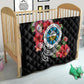 Caribbean American Heritage Month Quilt Tropical Hibiscus Flower Tribal Tattoo