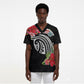 Caribbean American Heritage Month Scrub Top Tropical Hibiscus Flower Tribal Tattoo