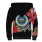 Caribbean American Heritage Month Sherpa Hoodie Tropical Hibiscus Flower Tribal Tattoo