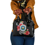 Caribbean American Heritage Month Shoulder Handbag Tropical Hibiscus Flower Tribal Tattoo