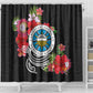 Caribbean American Heritage Month Shower Curtain Tropical Hibiscus Flower Tribal Tattoo