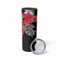 Caribbean American Heritage Month Skinny Tumbler Tropical Hibiscus Flower Tribal Tattoo