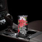 Caribbean American Heritage Month Skinny Tumbler Tropical Hibiscus Flower Tribal Tattoo