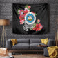 Caribbean American Heritage Month Tapestry Tropical Hibiscus Flower Tribal Tattoo