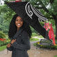 Caribbean American Heritage Month Umbrella Tropical Hibiscus Flower Tribal Tattoo