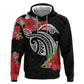 Caribbean American Heritage Month Zip Hoodie Tropical Hibiscus Flower Tribal Tattoo