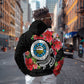 Caribbean American Heritage Month Zip Hoodie Tropical Hibiscus Flower Tribal Tattoo