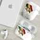 Order Of The Eastern Star AirPods Case OES Elegant Floral Line Art Fraternal Symbolism