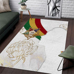Order Of The Eastern Star Area Rug OES Elegant Floral Line Art Fraternal Symbolism
