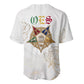 Order Of The Eastern Star Baseball Jersey OES Elegant Floral Line Art Fraternal Symbolism