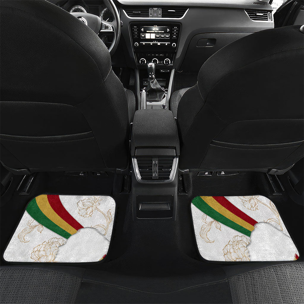 Order Of The Eastern Star Car Mats OES Elegant Floral Line Art Fraternal Symbolism