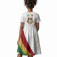Order Of The Eastern Star Kid Short Sleeve Dress OES Elegant Floral Line Art Fraternal Symbolism